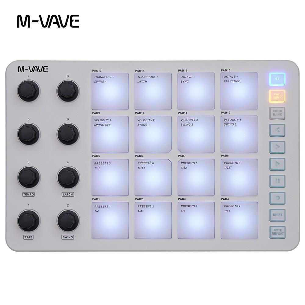 爆款 M-VAVE SMC-PAD MIDI控制器 打击垫 RGB背光打击垫 MIDI键盘