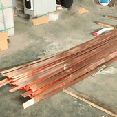 紫铜排汇流接地铜排铜条镀锡红纯铜板接地铜条连接铜片块纯铜