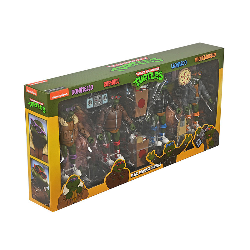 NECA54381忍者神龟卡通-朋克神龟4件装7英寸比例可动人偶