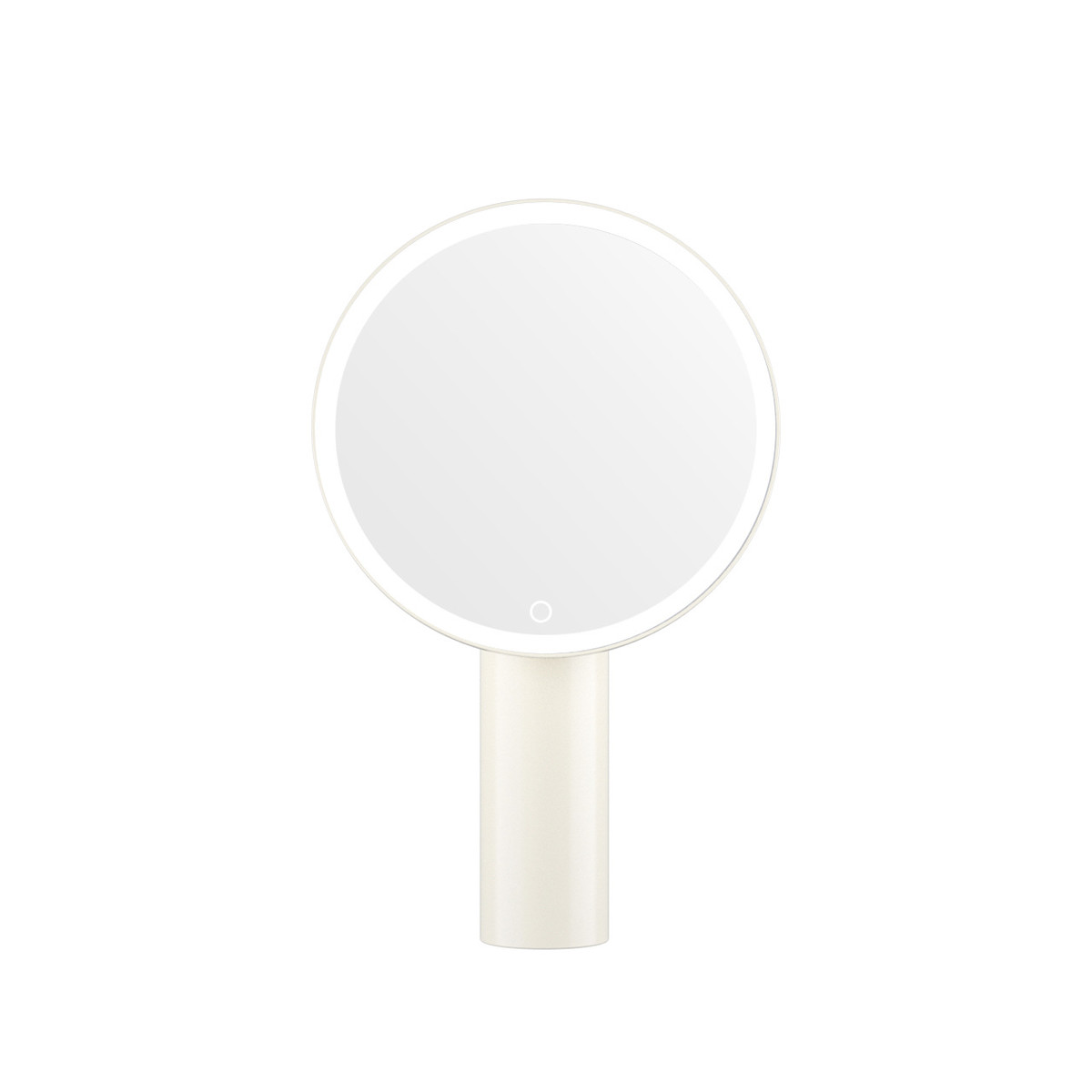 2025新款化妆镜子桌面圆形大号梳妆镜带灯宿舍led镜子女批发