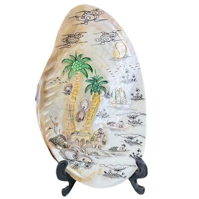 立体工艺品摆件纯手工制件贝雕工艺家居书架酒柜摆件贝壳工艺品