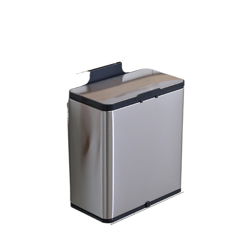 厨房垃圾桶带盖家用橱柜门壁挂厕所卫生间客厅纸篓厨余挂式收纳筒