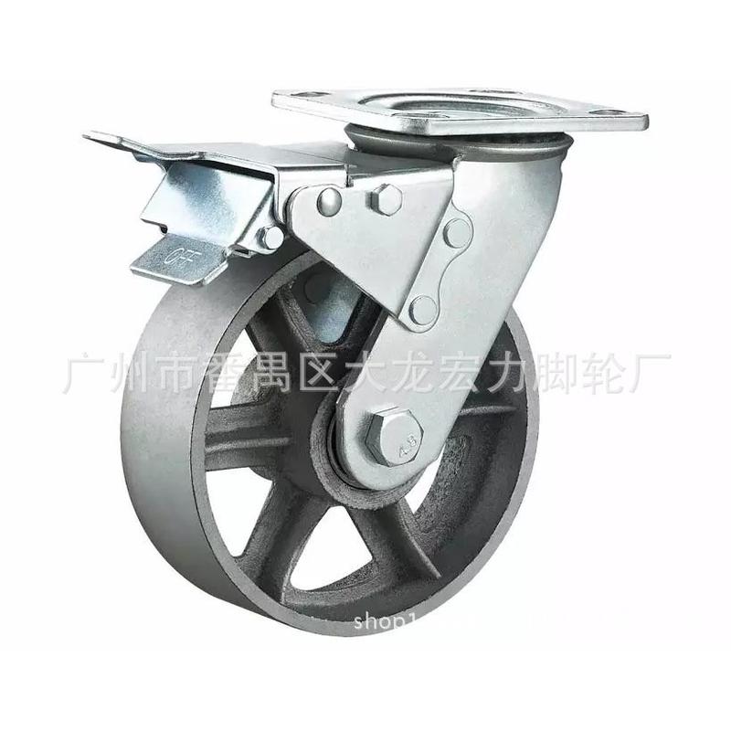 高温4寸5寸6寸8寸全铁万向脚轮6寸全铁供应脚轮重型铸铁脚轮