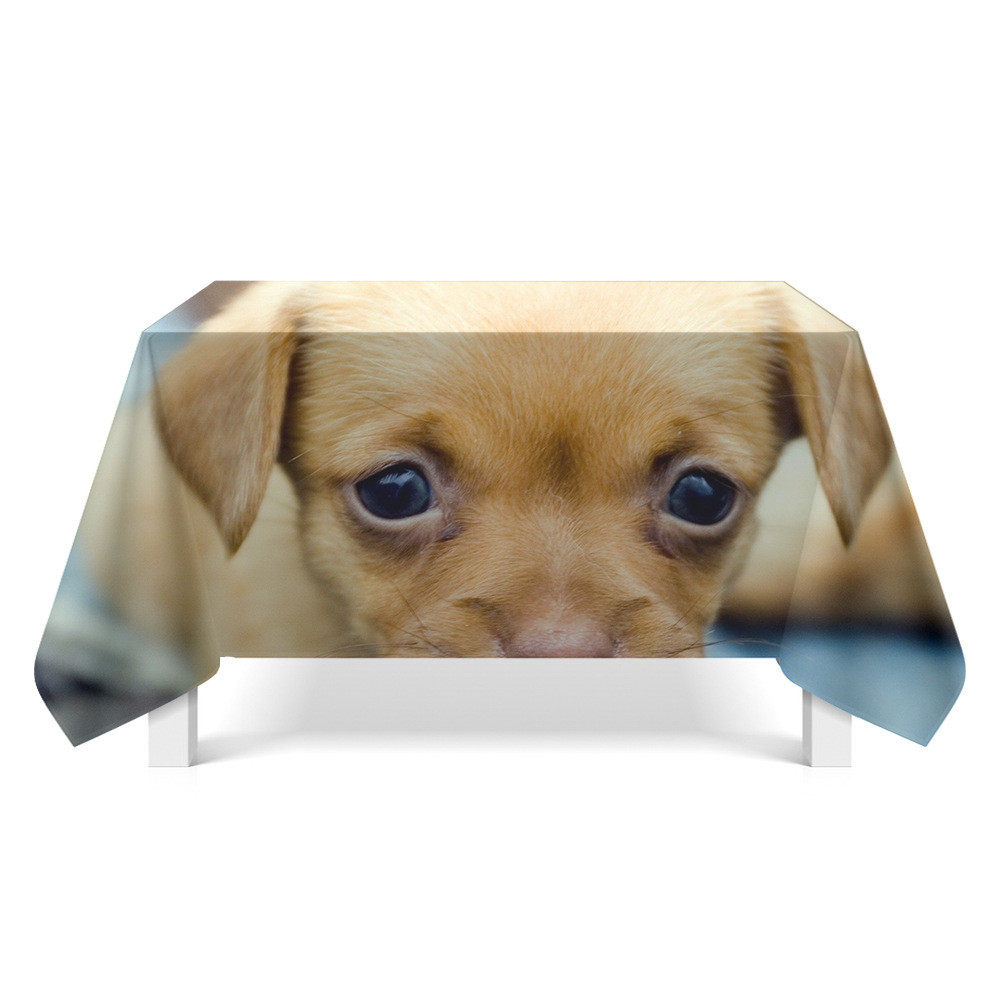 萌宠餐桌布艺术桌布家用狗狗电视柜茶几布圆桌餐垫支持来图定制,居家布艺,桌布,淘宝优惠券,粉丝福利购,淘宝优惠卷
