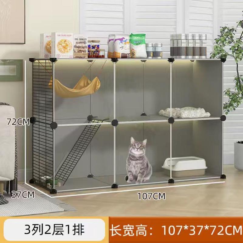 新款全景猫笼子流浪猫别墅超大自由猫窝猫舍宠物家用猫咪猫柜用品