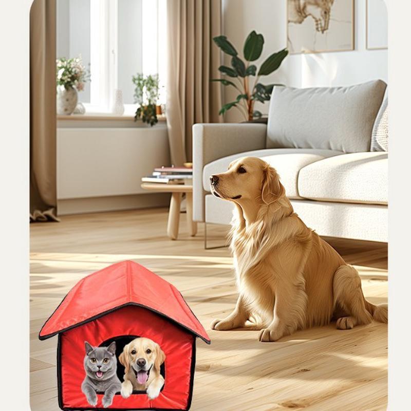 四季通用猫窝猫房子防滑滴塑宠物窝底面包围式大空间猫咪房子小屋