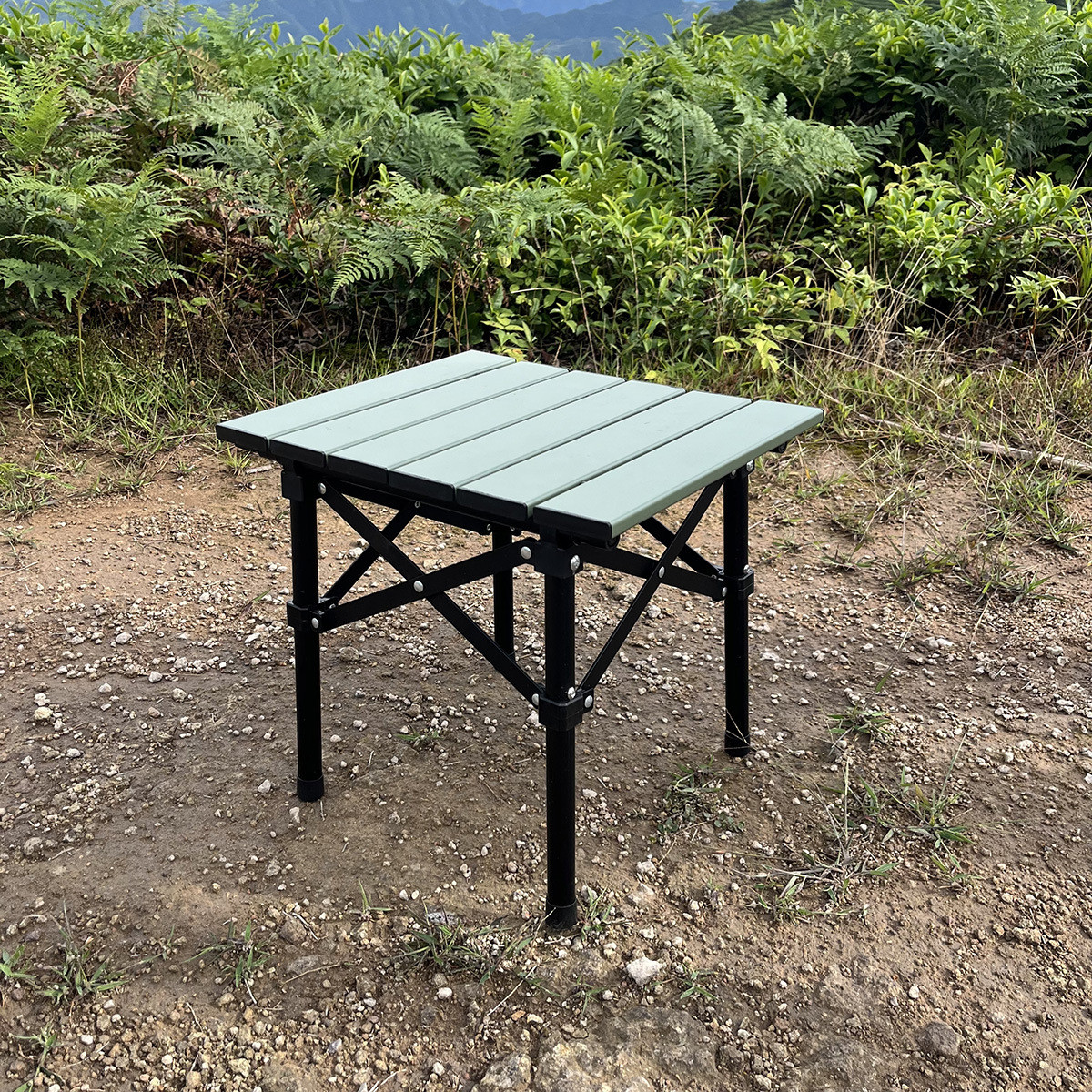户外小桌子野餐迷你全铝合金折叠小方桌蛋卷桌超轻露营桌