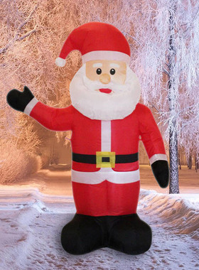 圣诞节灯光充气气模4ft圣诞老人节日场地装饰庭院商场布置6ft