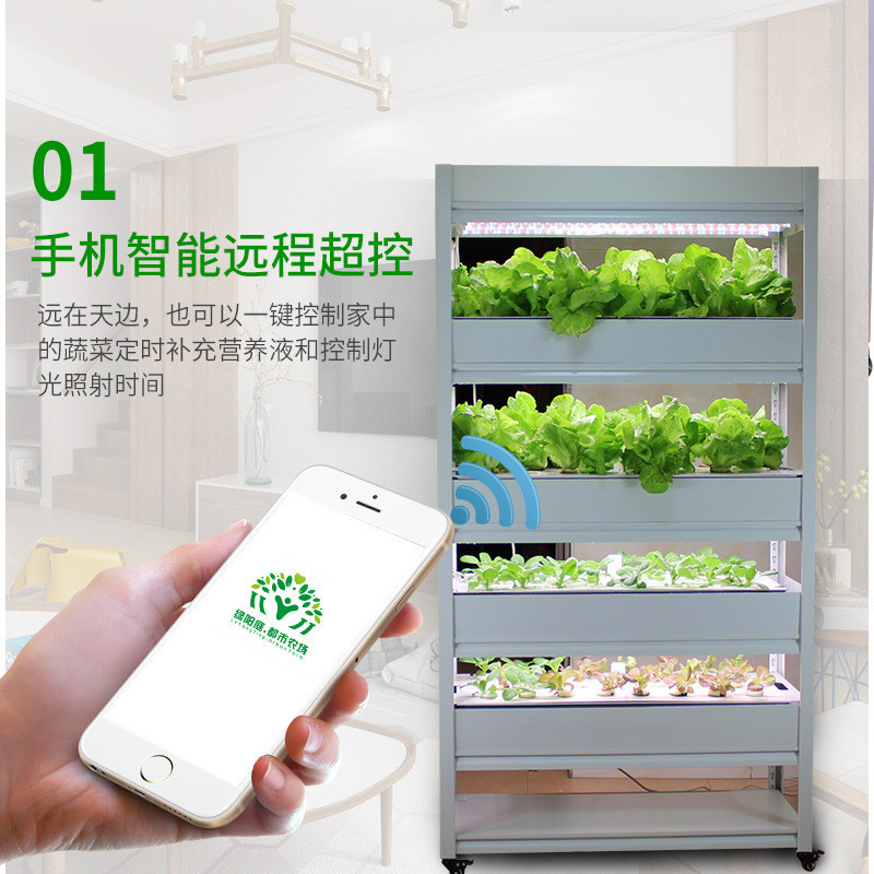 无土栽培家庭种花种菜有机蔬菜水培水耕种植设备机柜种菜智能
