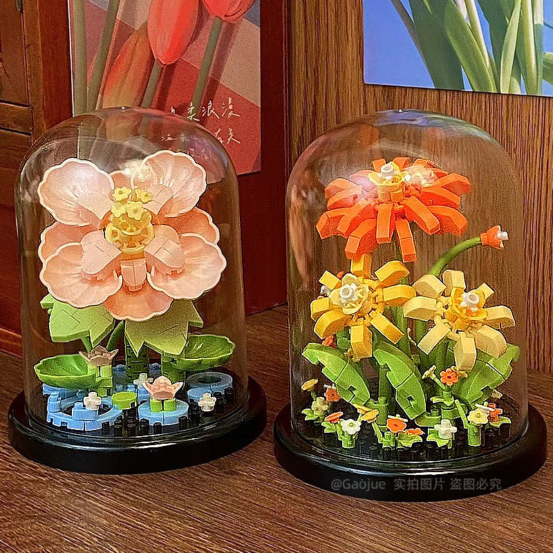 教师节玫瑰芙蓉花束创意高颜值桌面装饰卧室桌摆件手工diy永生花