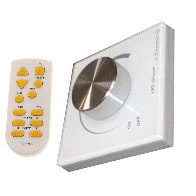 玻璃面板切式无级调节无线遥控86型500w后沿旋钮相led调光器