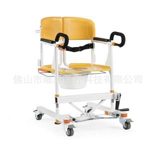 手摇可升降移位机家用护理老人移位机瘫痪病人带坐便移位机