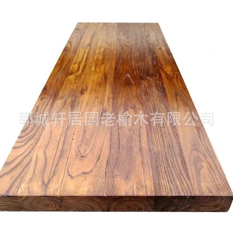 老榆木门板茶桌茶台桌子门旧木头实木酒吧民俗复古风化木板原木旧
