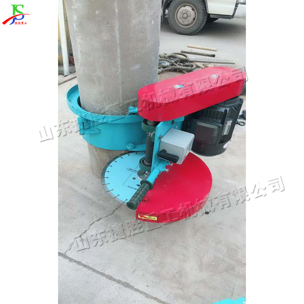 建筑桩基础工程管桩截断机小型卡箍式切桩机滑轮式桩头切割机