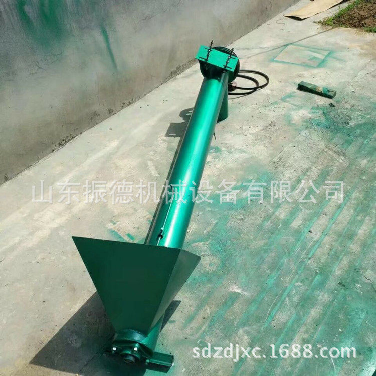 振德绞龙式上料提升机 玉米小麦螺旋输送机 倾斜螺旋提升机厂家