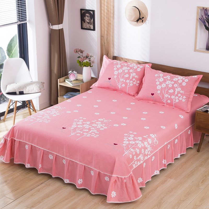 床罩床裙棉单件亲肤床单床围裙罩遮丑床盖家用席梦思套