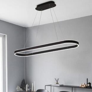 简约现代led大气办公会议室工作室吊灯椭圆形吧台长方形轻奢吊灯