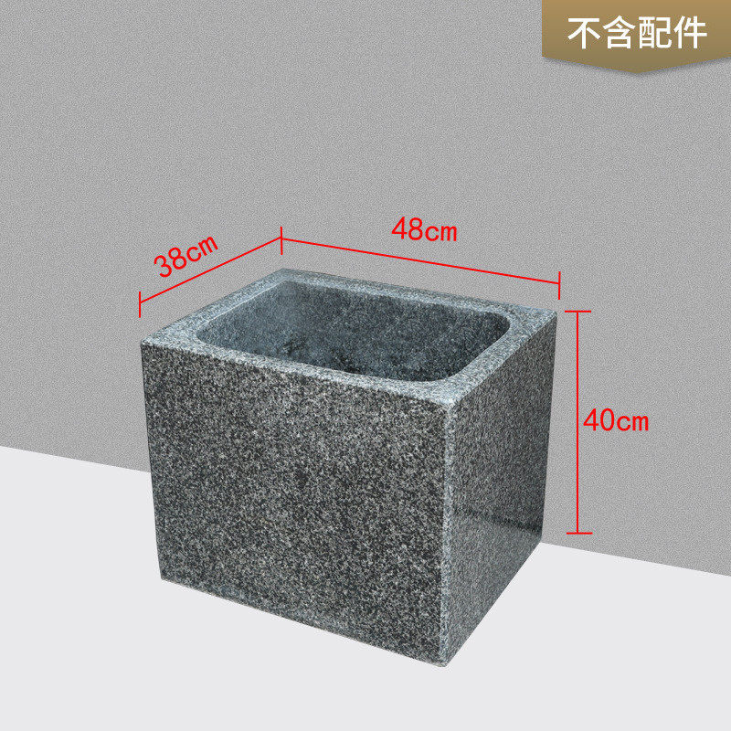 户外盆庭院大理石洗手台洗手池石头落地式个性花园别墅洗漱立柱盆