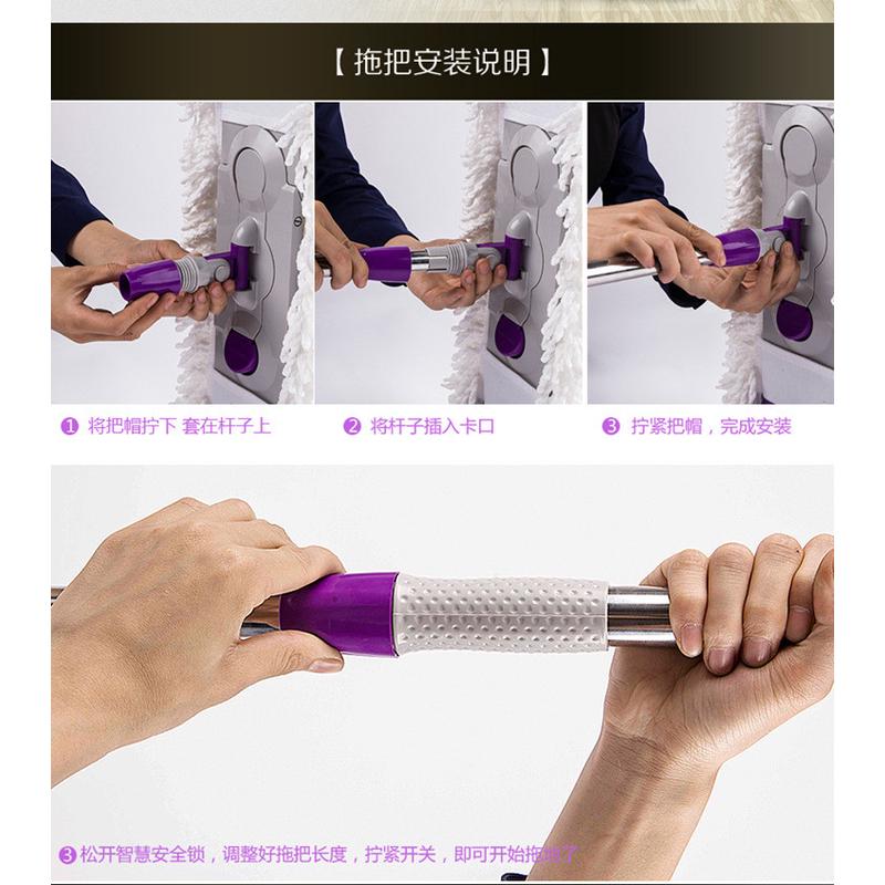 nn0i平板拖把布套式拖布地托尘推墩布客厅棉线推平纤维家用木地板