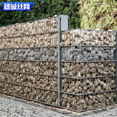 热销格宾石笼网镀锌铅丝固厂笼雷诺河道护坡防汛电焊宾格石笼网安