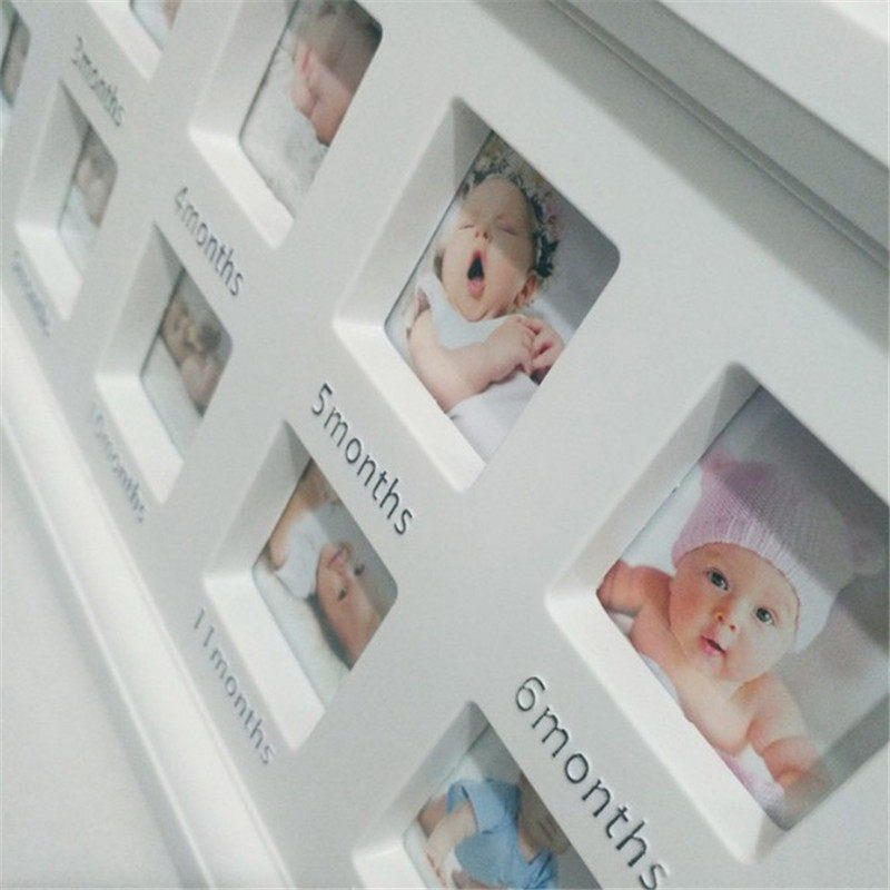 5zwins宝宝一周岁12个月纪念相册成长相框儿童生日派对装饰摆台布