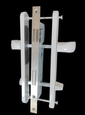 塑钢通道锁9230无锁芯老式简易塑钢通道门锁家用卧室简约一体锁