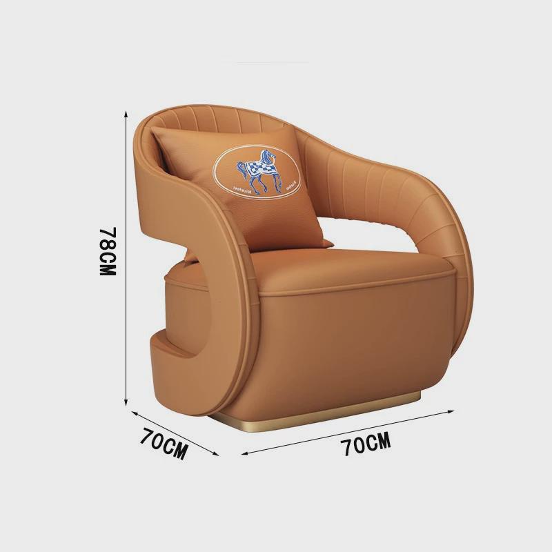 办公室贵宾室会客沙发会所酒店轻奢商务单人沙发休息区洽谈沙发椅