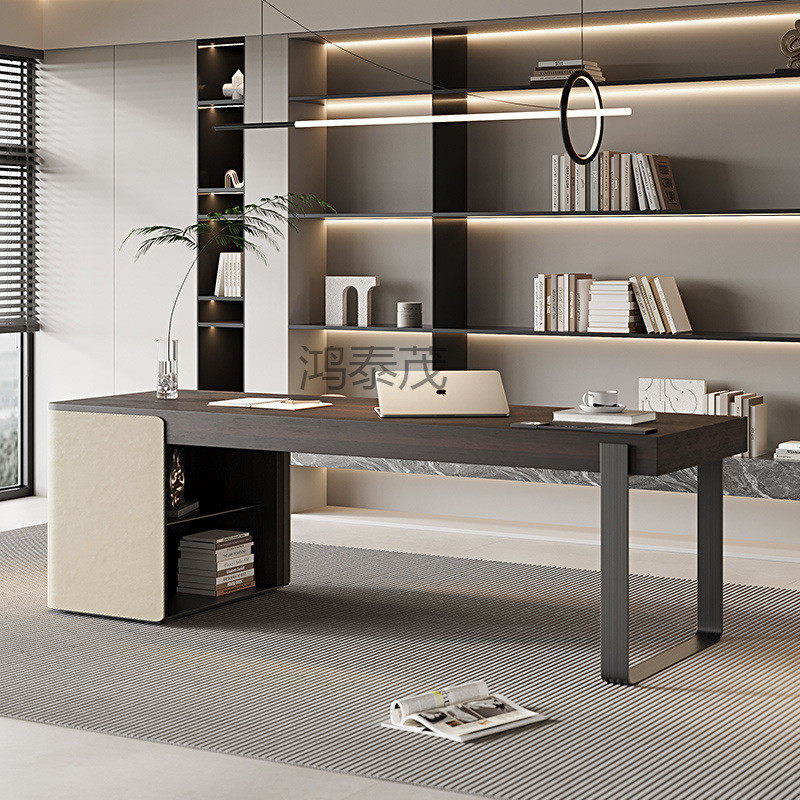 Htm1意式极简现代书房书桌轻奢现代家用实木公桌子设计师款电脑桌,住宅家具,电脑桌,淘宝优惠券,粉丝福利购,淘宝优惠卷