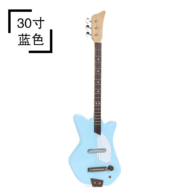 三弦电吉他儿童学生成人初学吉他练习木制拼装吉他益智吉