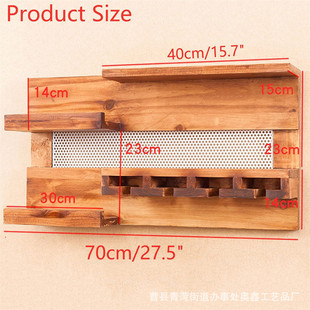 木质酒架壁挂式酒吧装饰高脚杯葡萄酒架倒挂红酒架沥水架实木酒架