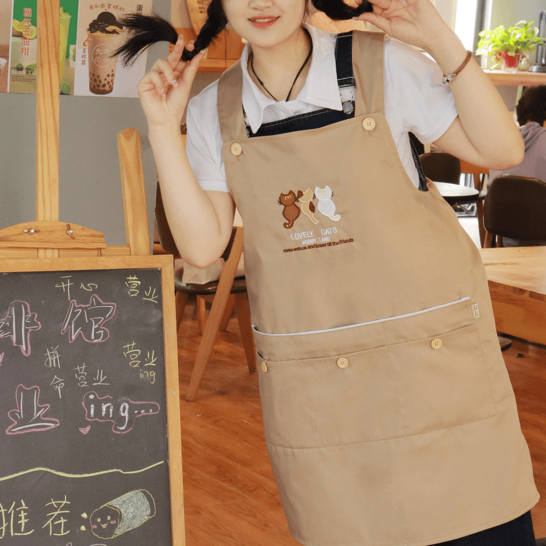 男款直销围裙家用厨房做饭可爱女成人时尚可擦手工作围腰工厂