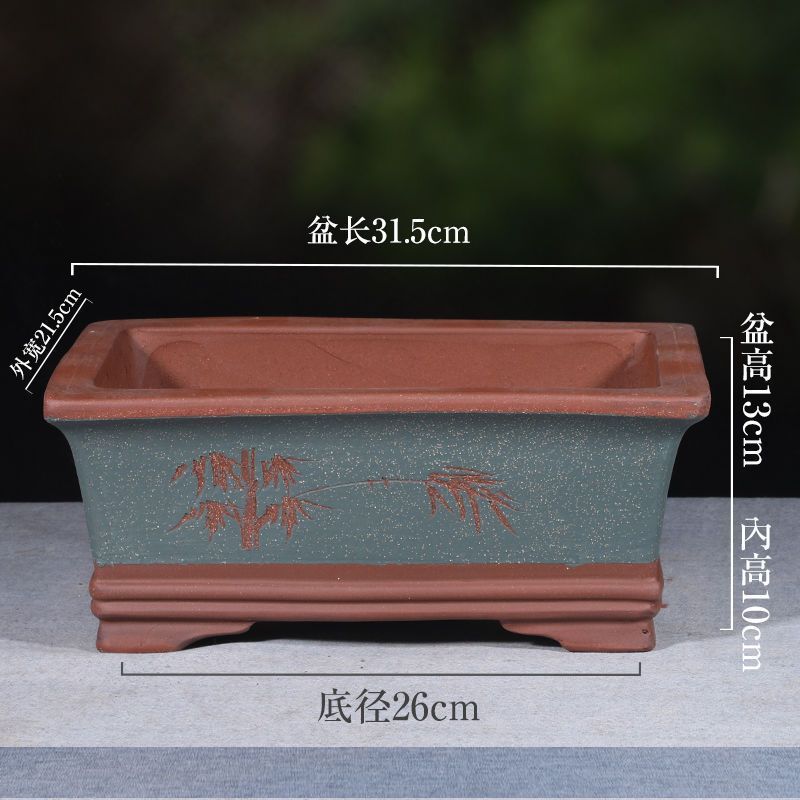 花盆紫砂长方形马槽大号盆盆景造景陶瓷盆假山盆厂家直销批发