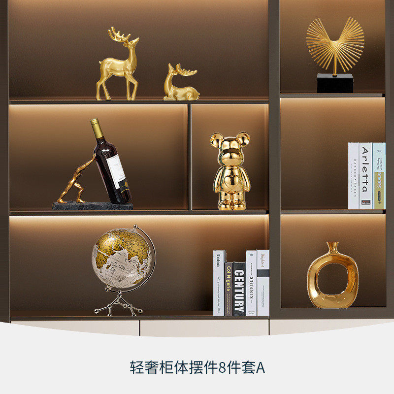 zz8n批发现代轻奢酒柜装饰品摆件红酒架客厅办公室桌面软装餐边柜