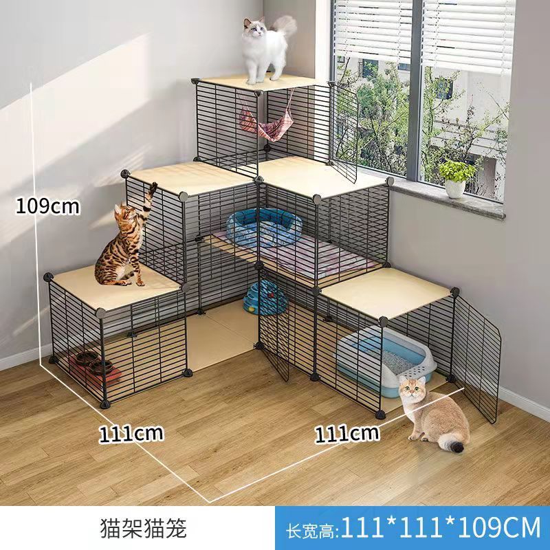猫笼子超大自由空间猫笼别墅家用室内猫舍带三层厕所小型猫屋猫窝