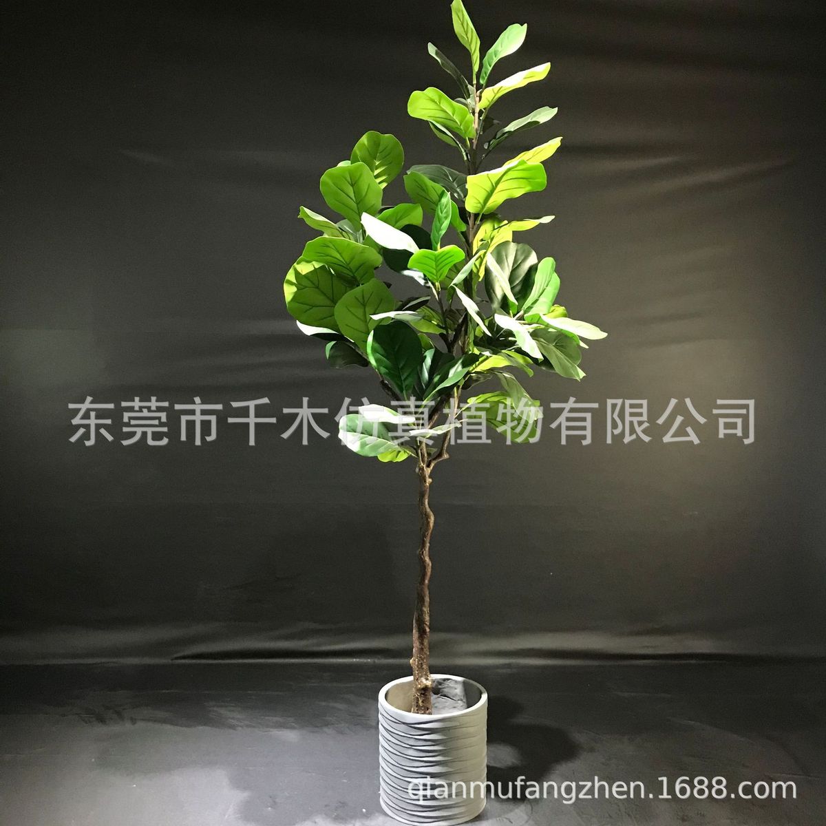 仿真琴叶榕假盆栽北欧植物室内摆件大型绿植盆景家居客厅装饰摆设