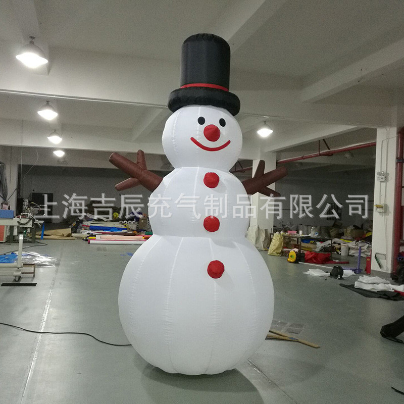 卡通充气雪人卡通模型圣诞活动车缝人偶气模庆典工艺气模