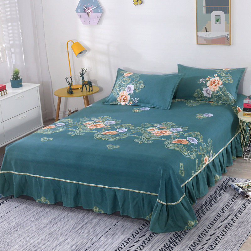9qxc磨毛床罩床裙单件加厚水洗棉保席梦思护罩亲肤双人1.8米床防,床上用品,床裙,淘宝优惠券,粉丝福利购,淘宝优惠卷