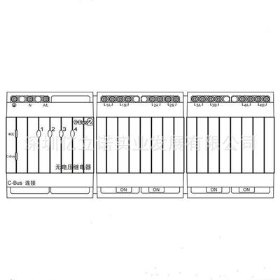 热销c-bus奇胜开关照明系统l5504rvf204路20a智能继电器照明智能