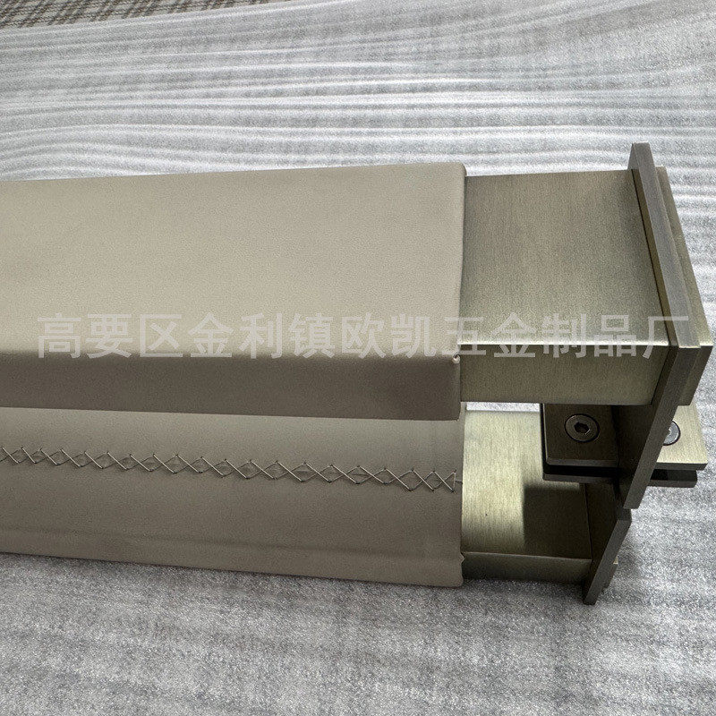 加厚不锈钢凯中式玻璃大门拉手欧拉手定制轻奢简约皮革玻璃门把手