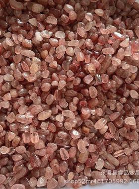 碎石直供草莓晶粉晶红草莓西瓜红碎石红碧玉厂家批发