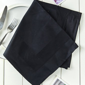 j6da50cm酒店棉口布餐厅酒吧红酒杯纯黑色彩色餐巾布台布