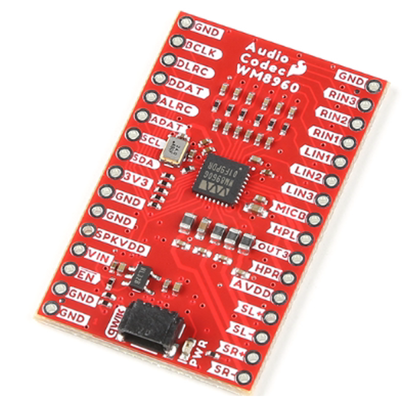 现货BOB-21250 SparkFun Audio Codec Breakout - WM8960 (Qwiic)