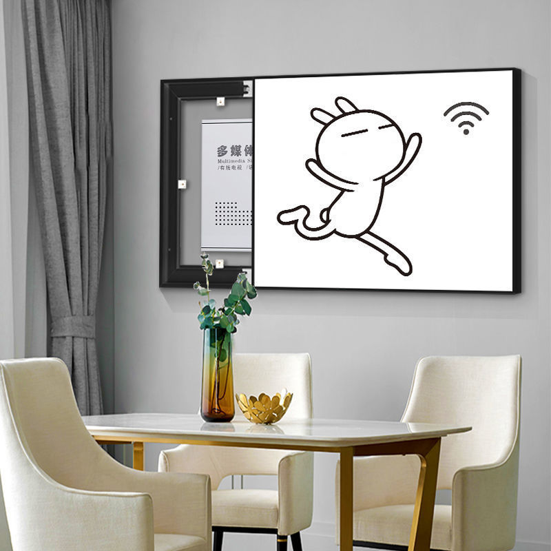 【包邮】电表箱装饰画多媒体配电箱网线遮挡箱集线电源开关空开挂