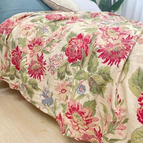 热销好美水洗汉麻大数码印花床单厚实有份量250-270cm3.5斤