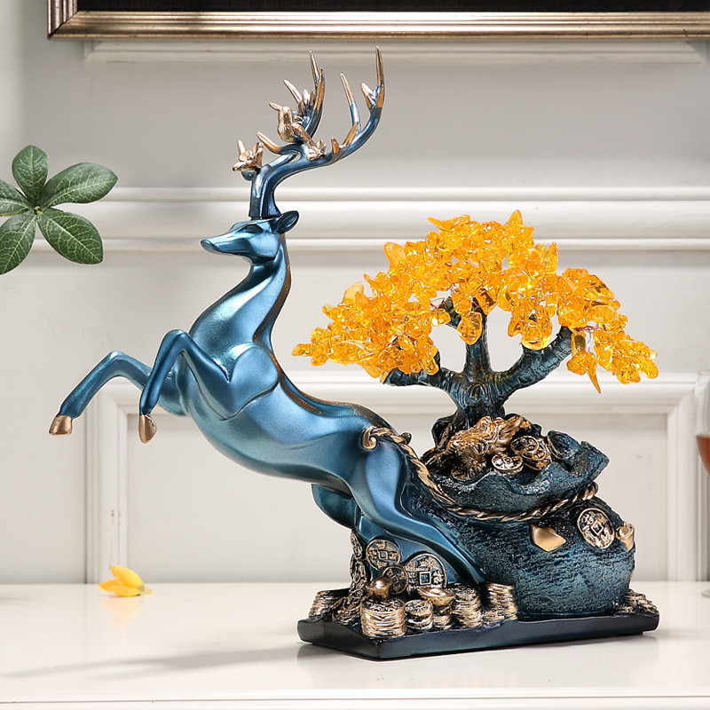 创意树脂工艺品鹿酒架现代北欧电视柜酒柜玄关家居装饰品摆件礼品