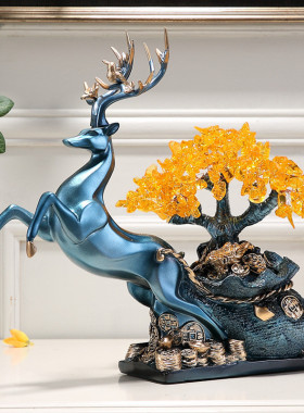 创意树脂工艺品鹿酒架礼品北欧电视柜酒柜玄关家居装饰品摆件现代