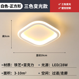 玄关灯北欧风格 过道灯简约现代入户灯LED走廊阳台小尺寸吸顶灯