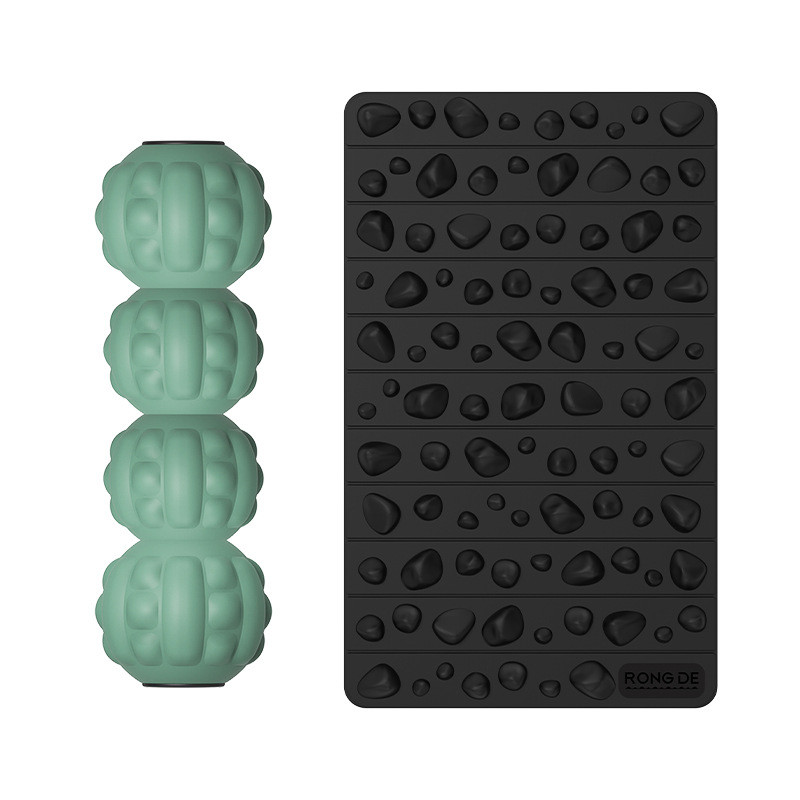 eva指压按摩垫瑜伽球按摩套装石头纹指压板瑜伽健身筋膜球