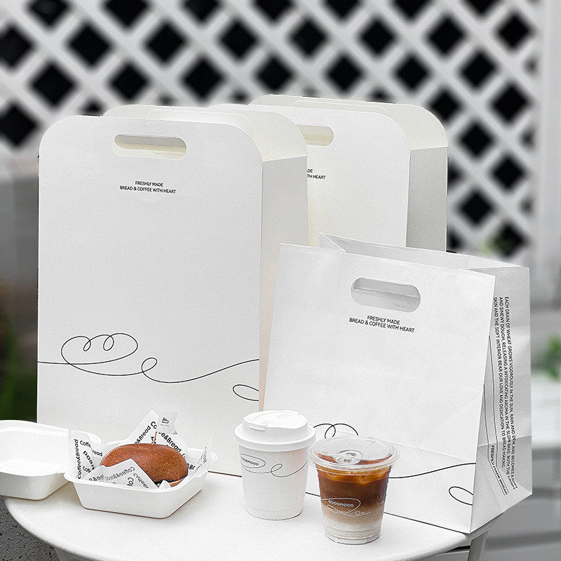 烘焙手提袋面包奶茶饮品咖啡外卖打包袋餐饮商用扣手纸袋包装印刷,包装,礼品袋/塑料袋,淘宝优惠券,粉丝福利购,淘宝优惠卷