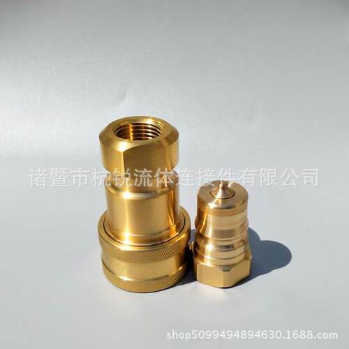 液压快速接头模具快速接头1/2可互换papker黄铜接头自封